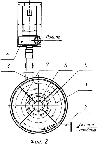 Устройство для перекачки пенного продукта флотационного передела (патент 2542078)