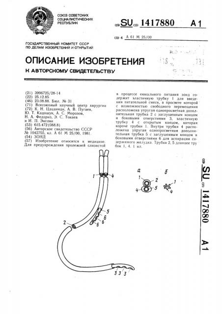 Зонд (патент 1417880)