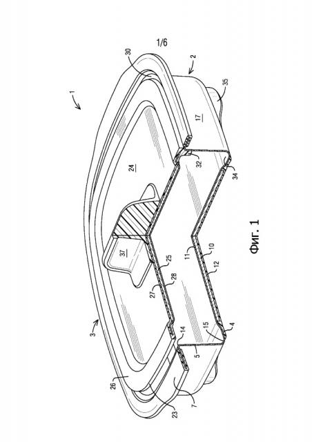 Контейнер, пригодный для использования в микроволновой печи (патент 2664217)