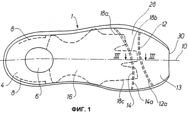 Средний слой обувной подошвы (патент 2257125)