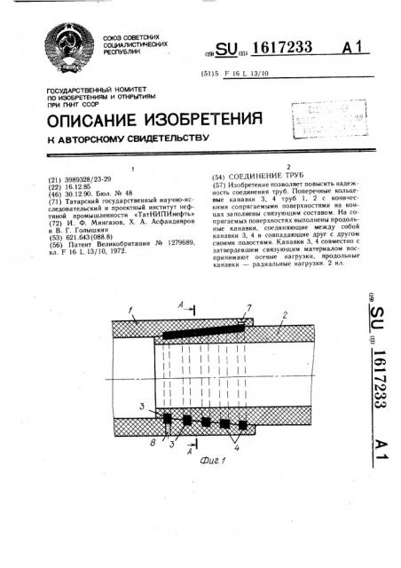 Соединение труб (патент 1617233)