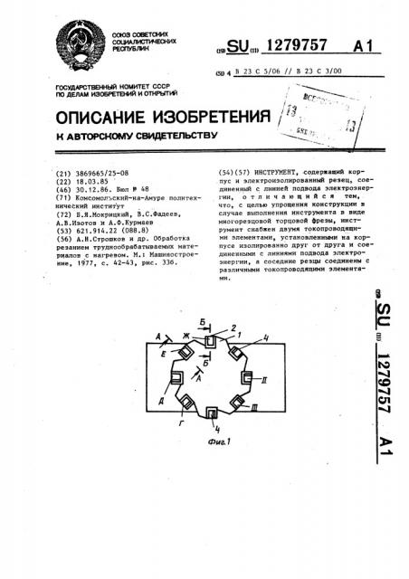 Инструмент (патент 1279757)