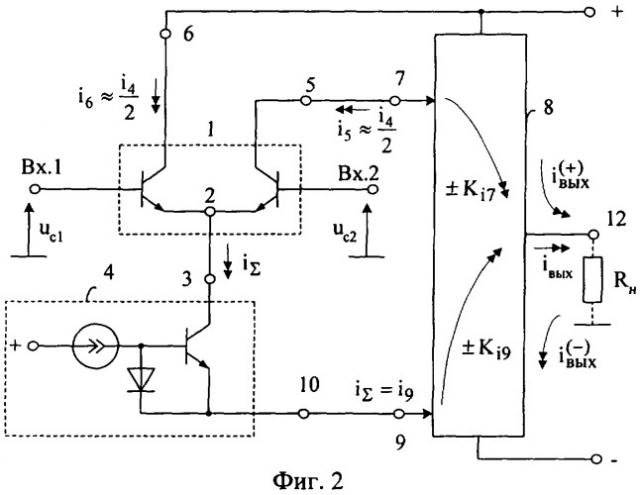 Дифференциальный усилитель с повышенным ослаблением синфазного сигнала (патент 2309530)