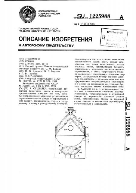 Сушилка (патент 1225988)