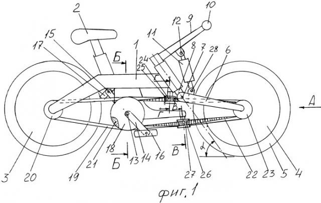 Полноприводной велосипед (патент 2477239)