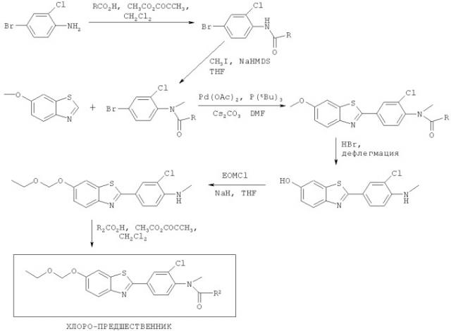 Способ фторирования анилидных производных и фторированные производные бензотиазола в качестве in vivo визуализирующих агентов (патент 2419601)