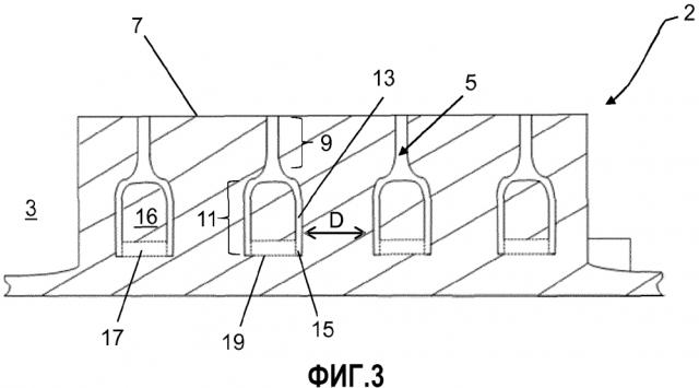 Протектор шины для движения по снегу, содержащий бороздки и полости (патент 2600961)