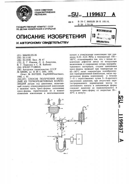 Способ получения изделий из термореактивных композиций (патент 1199637)