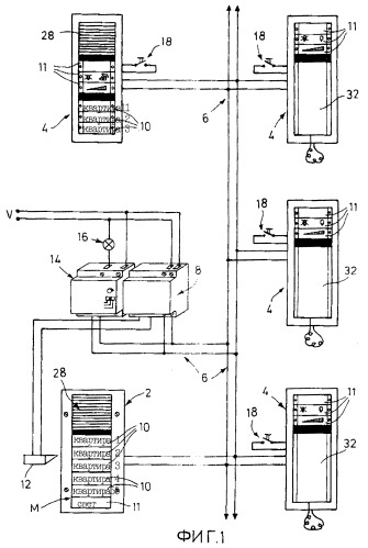 Система домашней сигнализации с двухпроводным подключением потребителя (патент 2325778)