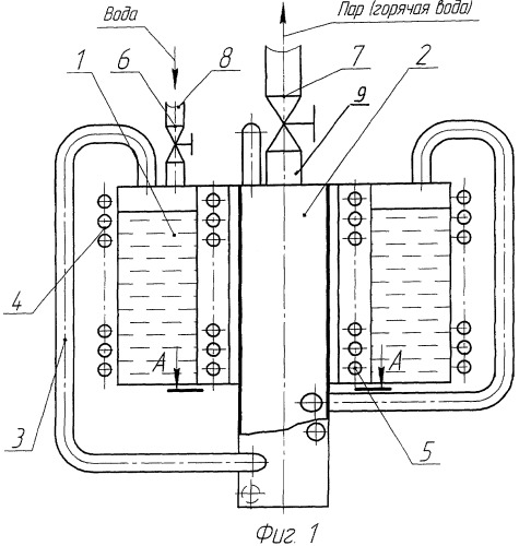 Индукционный парогенератор (патент 2303191)