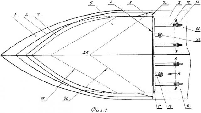 Быстроходное судно (патент 2355592)