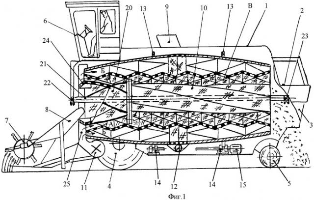 Зерноуборочный комбайн (патент 2435358)