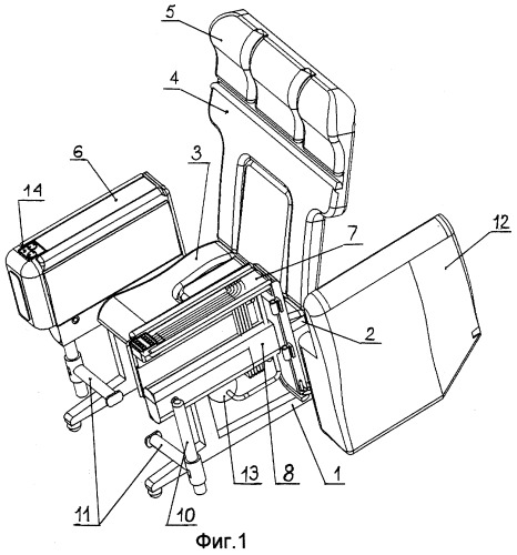 Офисное или домашнее кресло и средство для физической разминки ног в положении сидя (патент 2250067)