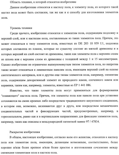 Настил пола, элемент пола и способ для изготовления элементов пола (патент 2403356)