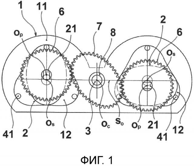 Роторный двигатель с зубчатой передачей, работающей на сжимаемой среде (патент 2643280)