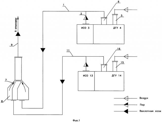 Единый газовыхлопной тракт (патент 2483219)