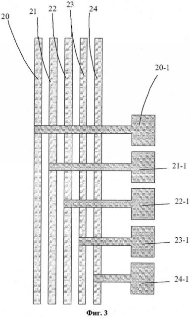 Структура металлических дорожек подложки матрицы (патент 2636800)