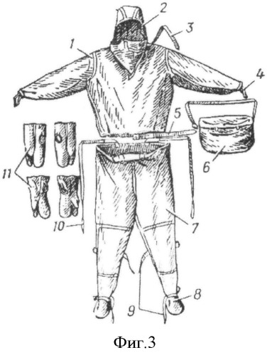 Защитный костюм спасателя для работы при разборе завалов (патент 2503385)