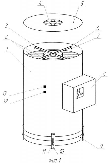 Установка для сушки высоковлажных материалов (патент 2596918)
