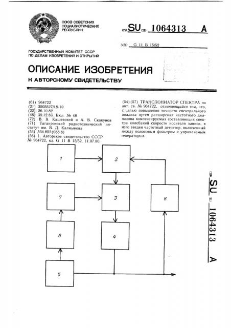 Транспониатор спектра (патент 1064313)