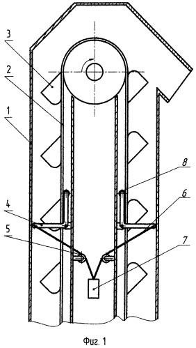 Устройство для улавливания тягового органа элеватора при его обрыве (патент 2381979)