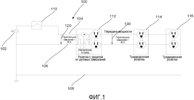 Способ защиты устройства розетки от параллельного дугового замыкания выше по потоку (патент 2644564)