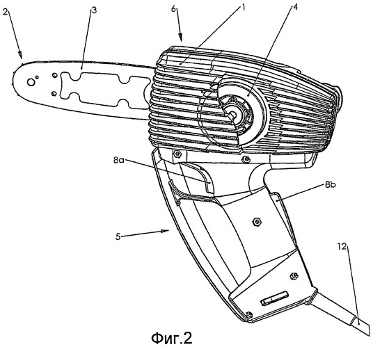 Портативная электрическая цепная пила (патент 2456153)
