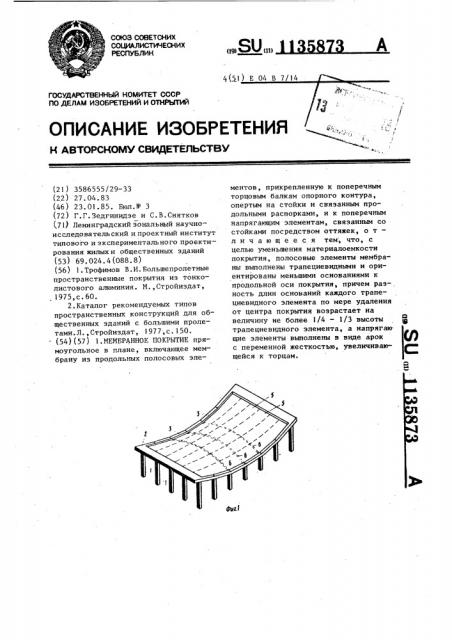 Мембранное покрытие (патент 1135873)