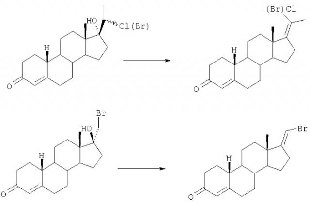 Галоген- и псевдогалогензамещенные 17-метилен-4-азастероиды, их применение, способы их получения, фармацевтическая композиция (патент 2293740)