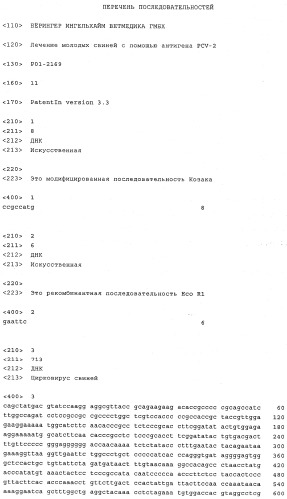 Лечение свиней с помощью антигена pcv2 (патент 2520087)