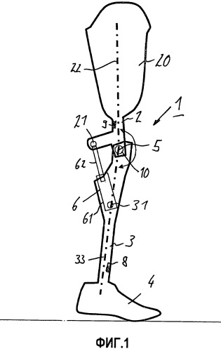 Ортопедический коленный сустав, а также способ управления ортопедическим коленным суставом (патент 2488367)
