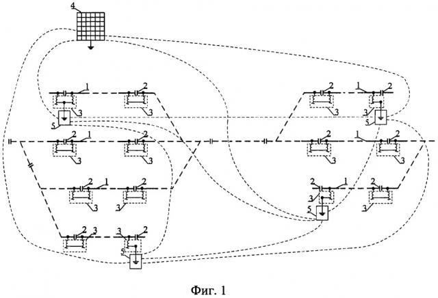 Схема канализации обратного тягового тока на станции (патент 2662346)