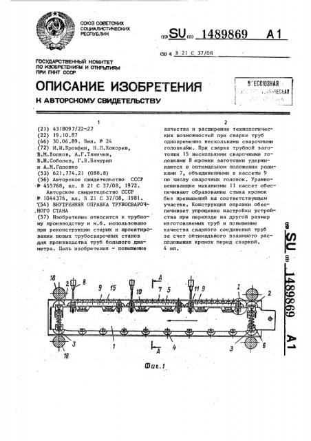 Внутренняя оправка трубосварочного стана (патент 1489869)