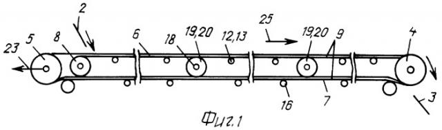 Многоприводной ленточно-канатный конвейер (патент 2463236)