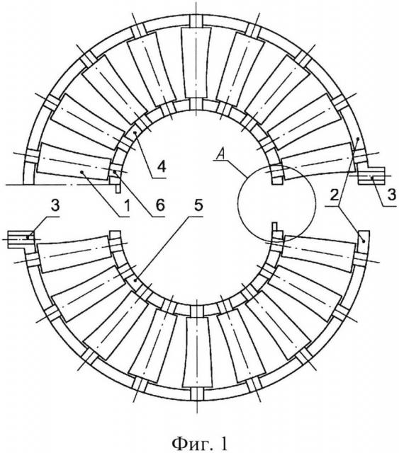 Направляющий аппарат осевого компрессора (патент 2623631)