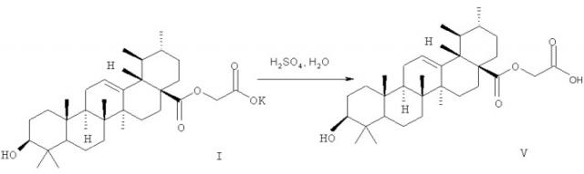 Калиевая соль карбоксиметилового эфира 3-окси-урсан-12-ен-28-овой кислоты, обладающая гепатопротекторной, антиоксидантной и противовоспалительной активностью (патент 2430105)