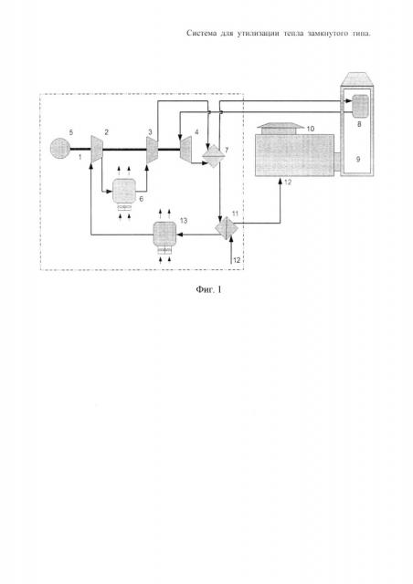 Система для утилизации тепла замкнутого типа (варианты) (патент 2629515)
