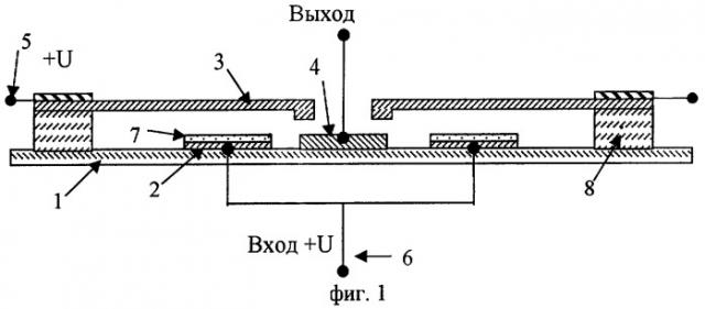 Комплементарный микроэлектромеханический инвертор (патент 2290753)