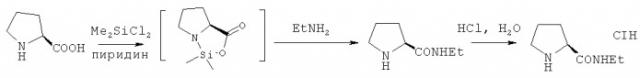 Способ получения гидрохлорида этиламида l-пролина (патент 2527454)