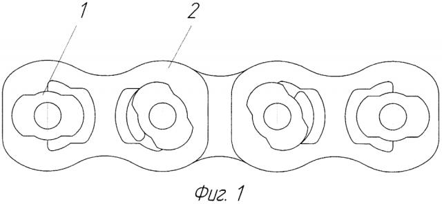 Цепь с двойным шарниром (патент 2622330)