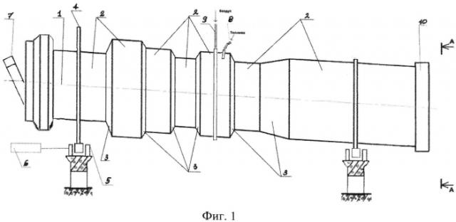 Вращающаяся печь для обжига сыпучего материала (патент 2574940)
