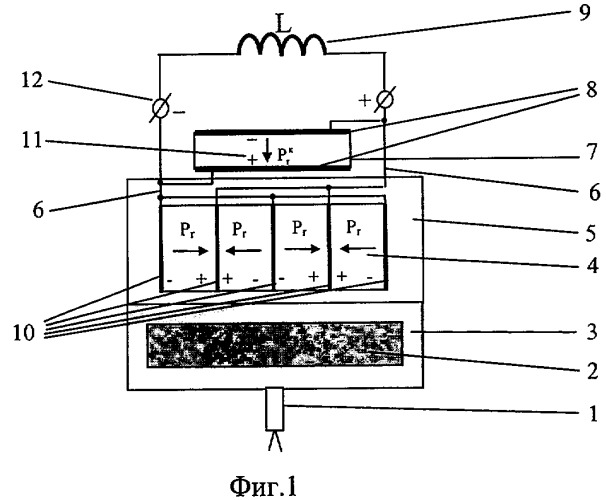 Взрывной пьезогенератор для формирования импульса тока в индуктивной нагрузке (патент 2298870)