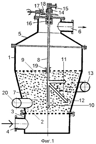 Установка для сушки диспергированных материалов в кипящем слое инертных тел (патент 2334184)