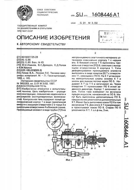 Контрольная течь (патент 1608446)