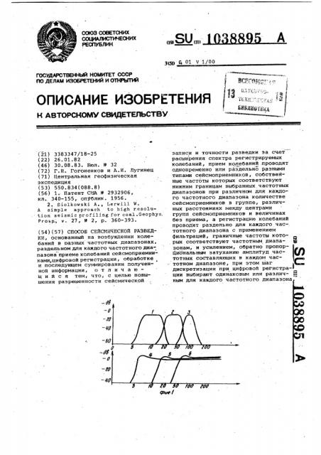 Способ сейсмической разведки (патент 1038895)