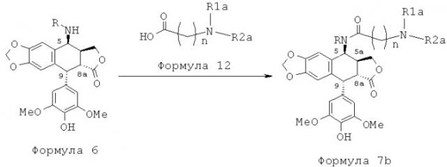 Новые (поли)аминоалкиламиноалкиламидные, алкил-мочевинные или алкил-сульфонамидные производные эпиподофиллотоксина, способ их получения и их применение в терапии в качестве противораковых средств (патент 2529676)