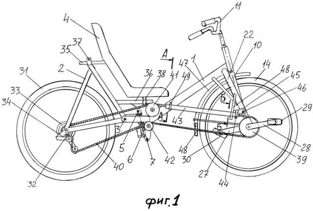 Велосипед рикамбент (патент 2577813)