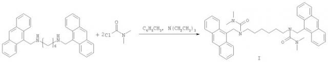 N,n'-бис(диметилкарбамоил)-n,n'-бис(9-антрилметил)гексан-1,6-диамин - флуоресцентный хемосенсор на катионы eu3+ (патент 2372328)