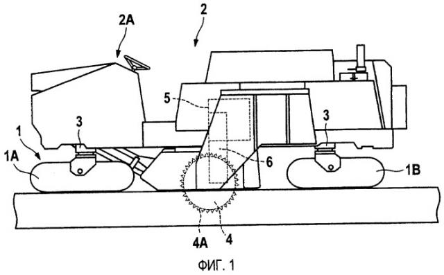 Самоходная машина для гражданского строительства и, в частности, дорожная фрезерная машина, устройство для восстановления дорожного покрытия или дорожный стабилизатор (патент 2467117)
