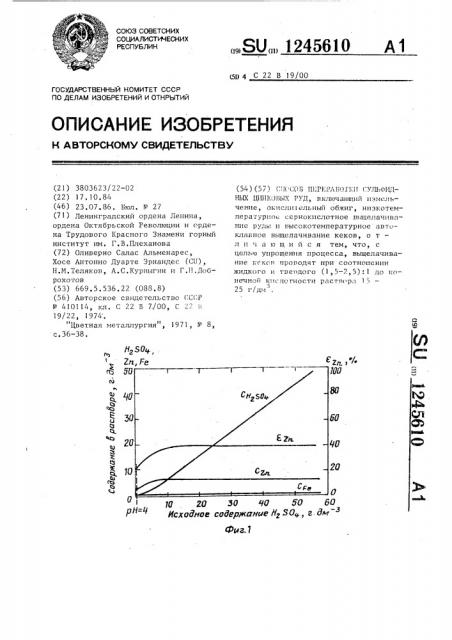 Способ переработки сульфидных цинковых руд (патент 1245610)